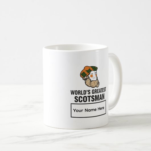 World's Greatest Scotsman Personalized Mug Koffiemok (Voorkant rechts)