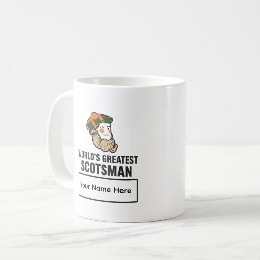 World's Greatest Scotsman Personalized Mug Koffiemok (Voorkant links)