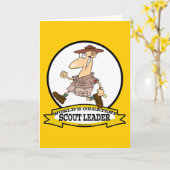 WORLDS GREATEST SCOUT LEADER MAN CARTOON KAART (Gele Bloem)