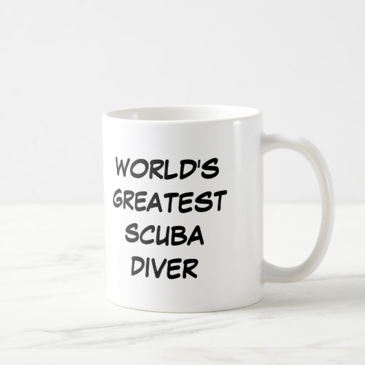 'World's Greatest Scuba Diver'-Mok Koffiemok (Rechts)