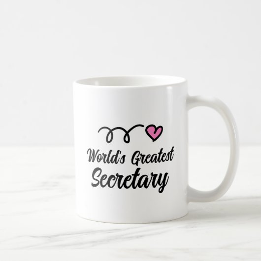 World's Greatest Secretary coffee Mug gift Koffiemok (Rechts)