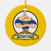 WORLDS GREATEST SECRICHTING MANNEN CARTOON KERAMISCH ORNAMENT (Voorkant)