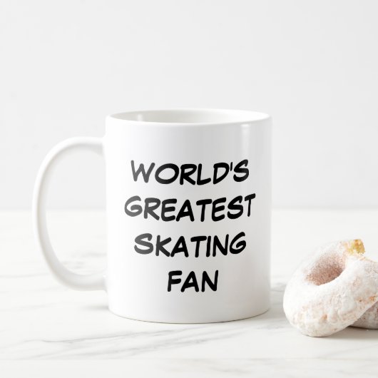 'World's Greatest Skating Fan'-Mok Koffiemok (Met donut)
