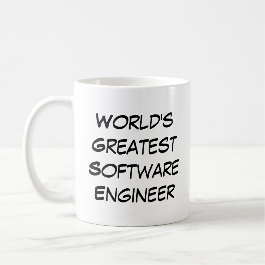 "World's Greatest Software Engineer" Koffiemok (Links)