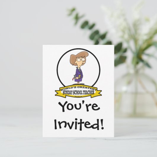 WORLDS GREATEST SUNDAY SCHOOL CARTOON KAART (Staand voorkant)
