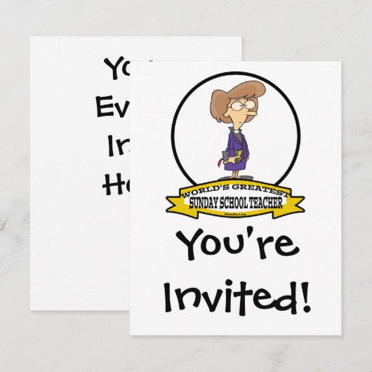 WORLDS GREATEST SUNDAY SCHOOL CARTOON KAART (Voorkant / Achterkant)