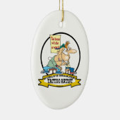 WORLDS GREATEST TATTOO ARTIST CARTOON KERAMISCH ORNAMENT (Rechts)