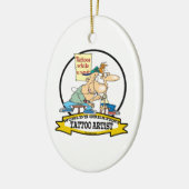 WORLDS GREATEST TATTOO ARTIST CARTOON KERAMISCH ORNAMENT (Links)