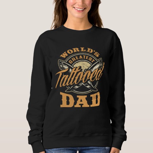 World's Greatest Tattooed Dad Tattoos  Fathers Day Trui (Voorkant)