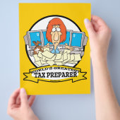 WORLDS GREATEST TAX PREPARER CARTOON FLYER (Hand)