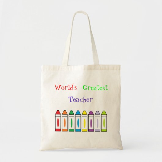 "World's Greatest Teacher"-tas Tote Bag (Voorkant)