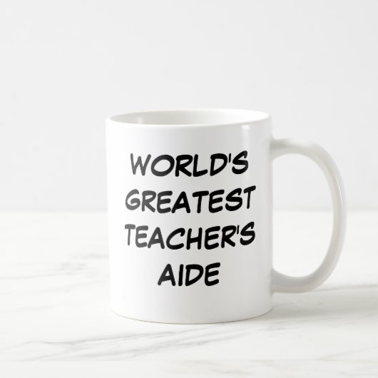 'World's Greatest Teacher's Aide'-Mok Koffiemok (Rechts)