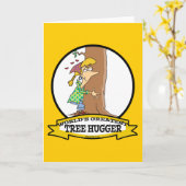 WORLDS GREATEST TREE HUGGER CARTOON KAART (Gele Bloem)