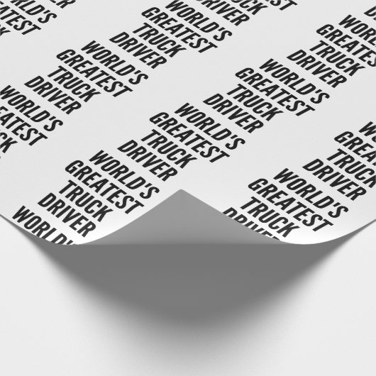 Worlds Greatest Truck Driver Cadeaupapier (Hoek)