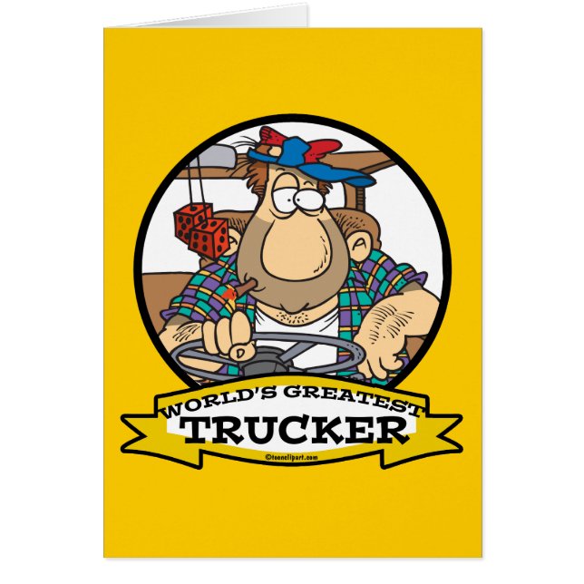 WORLDS GREATEST TRUCKER MANNEN CARTOON (Voorkant)