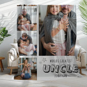Worlds Greatest Uncle Trendy Photo Strip Fleece Deken