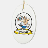 WORLDS GREATEST WAITER II MANNEN CARTOON KERAMISCH ORNAMENT (Links)