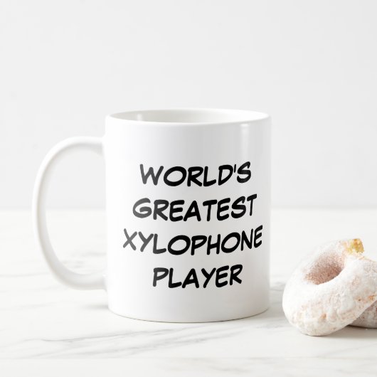 'World's Greatest Xylophone Player'-Mok Koffiemok (Met donut)