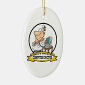 WORLDS GROATEST COMPUTER DOCTOR MANNEN CARTOON KERAMISCH ORNAMENT (Rechts)