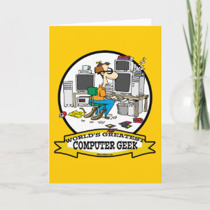 WORLDS GROATEST COMPUTER GEEK MANNEN CARTOON KAART