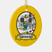 WORLDS GROATEST COMPUTER GEEK MANNEN CARTOON KERAMISCH ORNAMENT (Rechts)