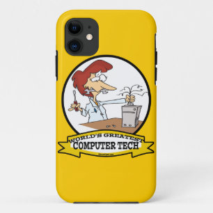 WORLDS GROATEST COMPUTER TECH VROUWEN CARTOON Case-Mate iPhone CASE