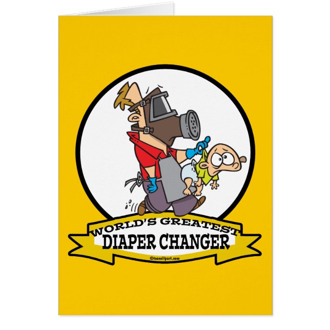 WORLDS GROATEST DIAPER CHANGER DAD CARTOON (Voorkant)
