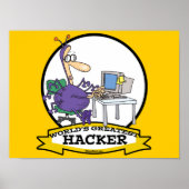 WORLDS GROATEST HACKER CARTOON POSTER (Voorkant)