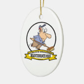 WORLDS GROATEST ONDERHOUD MAN CARTOON KERAMISCH ORNAMENT (Links)