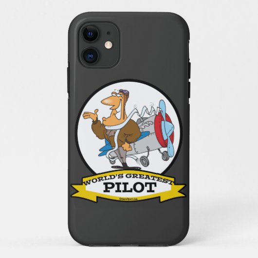 WORLDS GROATEST PILOT II MANNEN CARTOON Case-Mate iPhone CASE (Achterkant)