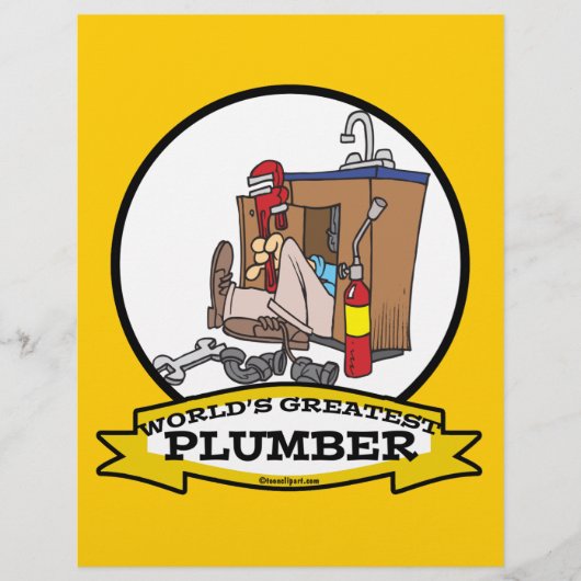 WORLDS GROATEST PLUMBER III MANNEN CARTOON FLYER (Voorkant)