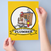 WORLDS GROATEST PLUMBER III MANNEN CARTOON FLYER (Hand)