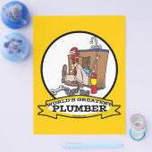 WORLDS GROATEST PLUMBER III MANNEN CARTOON FLYER (Enkel)
