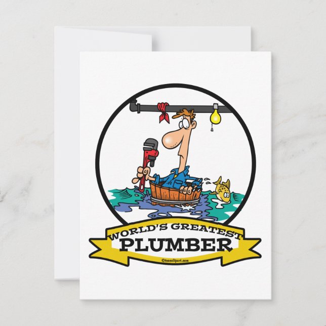 WORLDS GROATEST PLUMBER IV MANNEN CARTOON (Voorkant)