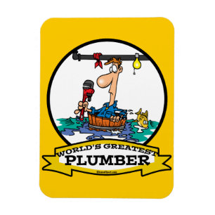 WORLDS GROATEST PLUMBER IV MANNEN CARTOON MAGNEET