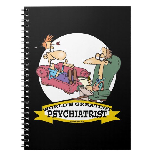 WORLDS GROATEST PSYCHIATRIST CARTOON NOTITIEBOEK (Voorkant)