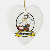 WORLDS GROATEST SUBSTITUTE MANNEN CARTOON KERAMISCH ORNAMENT (Rechts)