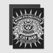 Worlds Grootste Heavy Metal Cat Dad Magnetisch (Voorkant / Achterkant)