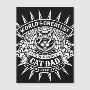 Worlds Grootste Heavy Metal Cat Dad Magnetisch