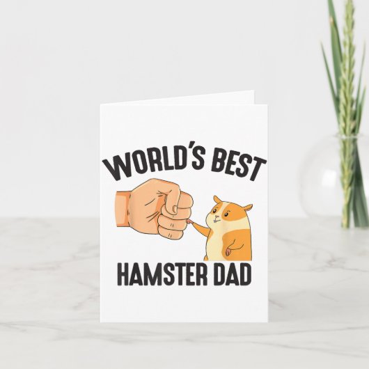 World's Hamster Dad Costume For Animal Lovers Hams Kaart (Voorkant)