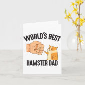 World's Hamster Dad Costume For Animal Lovers Hams Kaart (Gele Bloem)