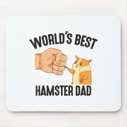 World's Hamster Dad Costume For Animal Lovers Hams Muismat (Voorkant)