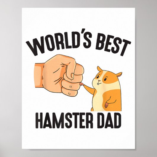 World's Hamster Dad Costume For Animal Lovers Hams Poster (Voorkant)