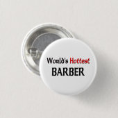 Worlds Hottest Barber Ronde Button 3,2 Cm (Voorkant /achterkant)