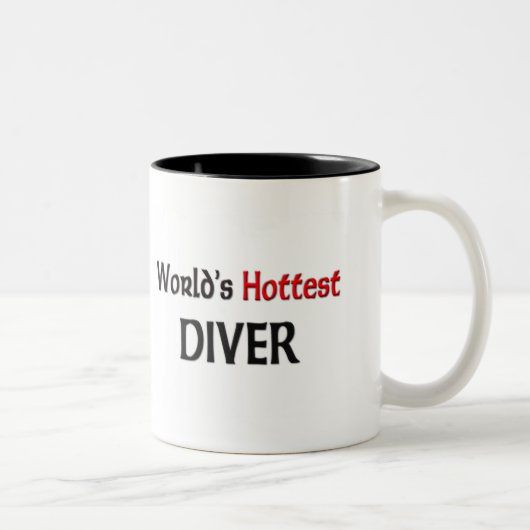 Worlds Hottest Diver Tweekleurige Koffiemok (Rechts)