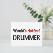 Worlds Hottest Drummer Briefkaart (Staand voorkant)