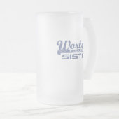 Worlds koelste zuster matglas bierpul (Voorkant rechts)