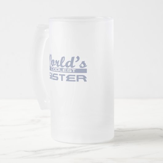 Worlds koelste zuster matglas bierpul (Voorkant links)