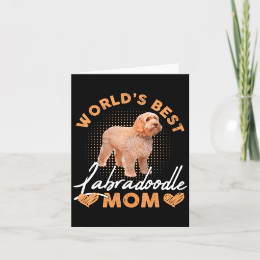 Worlds Labradoodle Mom Dog Funny  Kaart (Voorkant)
