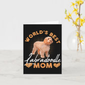 Worlds Labradoodle Mom Dog Funny  Kaart (Gele Bloem)